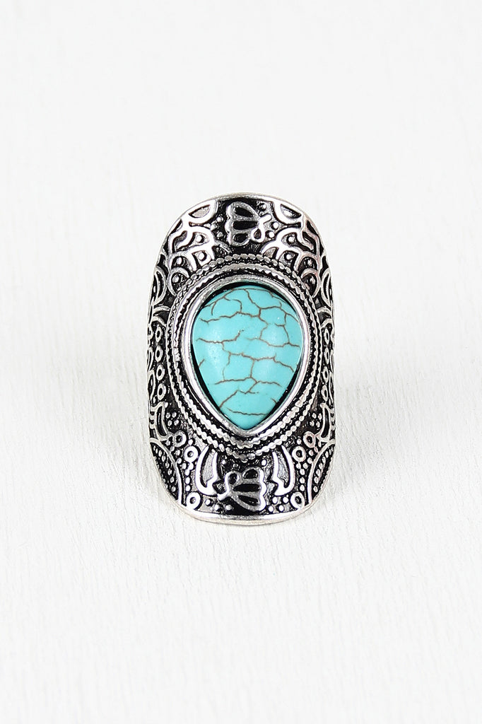 Turquoise Drop Armor Ring
