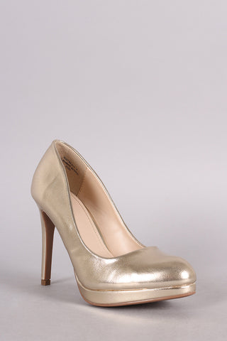 Bamboo Suede Buckled Strap Chunky Heel