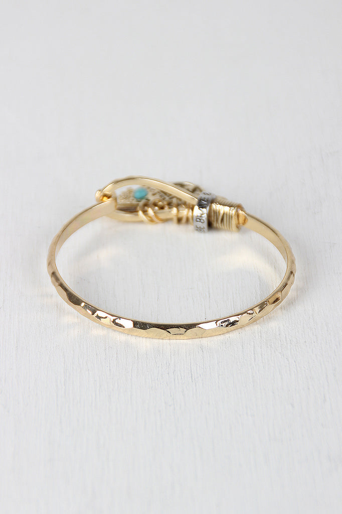 Brave Little Warrior Charm Bangle