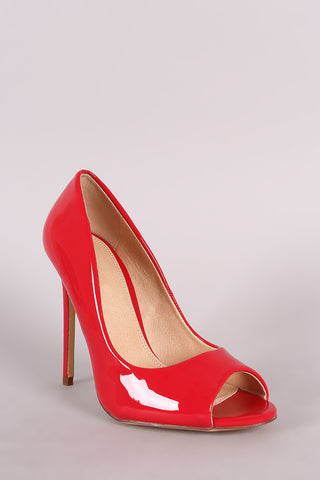 Bamboo Suede Buckled Strap Chunky Heel