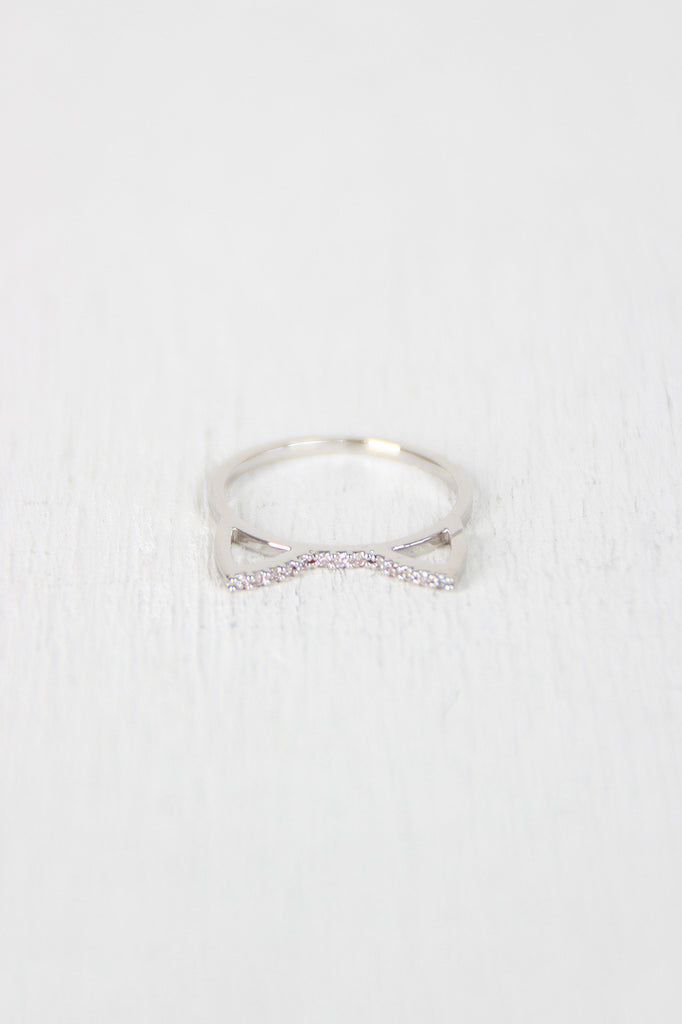 Purr-fect Rhinestone Kitten Ring