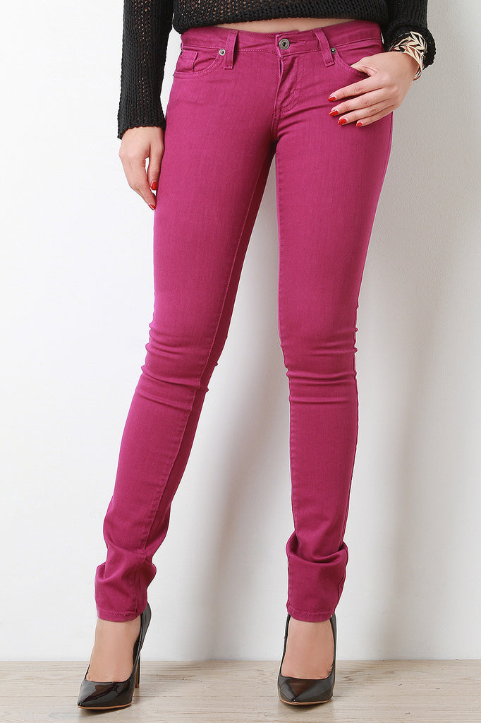 Low Rise Classic Denim Skinny Jeans