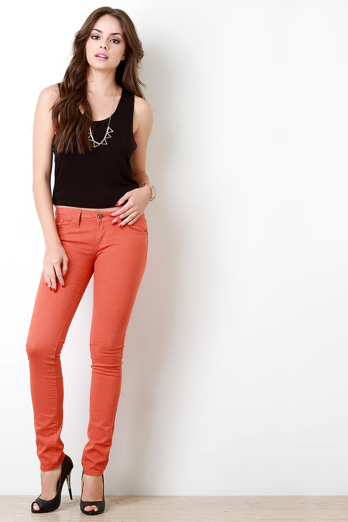 Low Rise Classic Denim Skinny Jeans