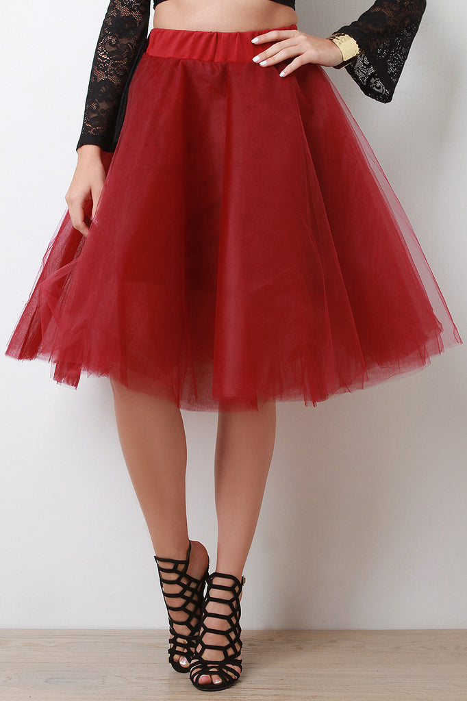 Tulle Tutu Midi Skirt