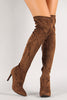 Breckelle Vegan Suede Stiletto Over-The-Knee Boot