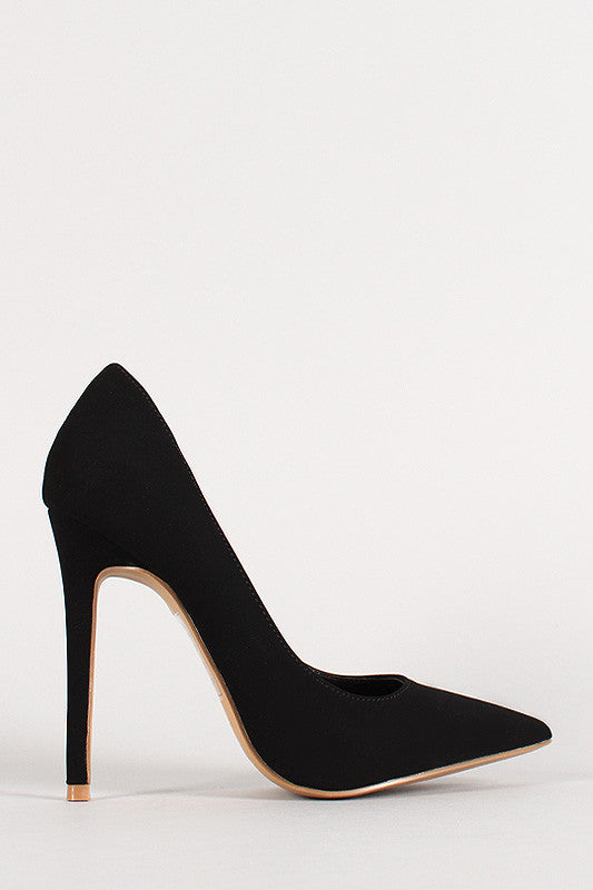 Shoe Republic Nubuck Pointy Toe Stiletto Pump