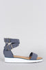 Bamboo Nubuck Ankle Straps Flatform Sandal