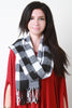 Gauze Knit Plaid Scarf