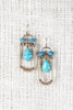 Framed Turquoise Drop Earrings