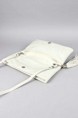 Tassel Double Stitched Crossbody Bag