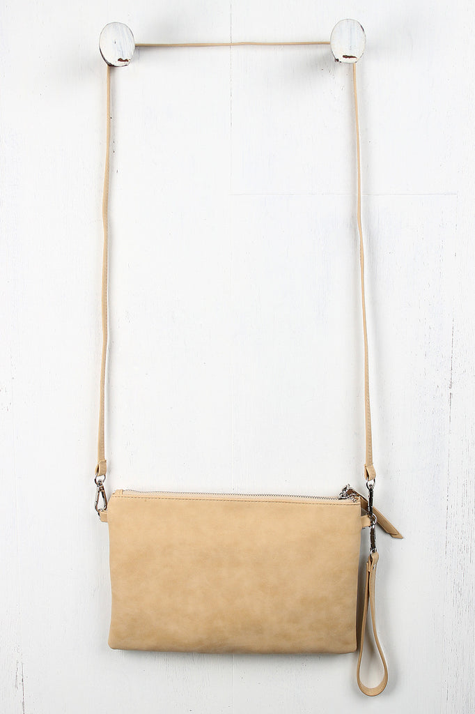 Stitched Convertible Crossbody Clutch