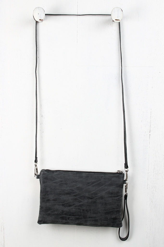 Stitched Convertible Crossbody Clutch