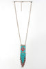 Diamond Beaded Fringe Pendant Necklace