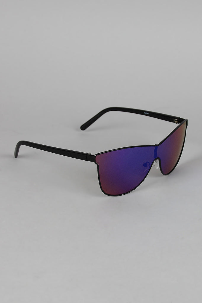 Sport Silhouette Wire Rimmed Sunglasses