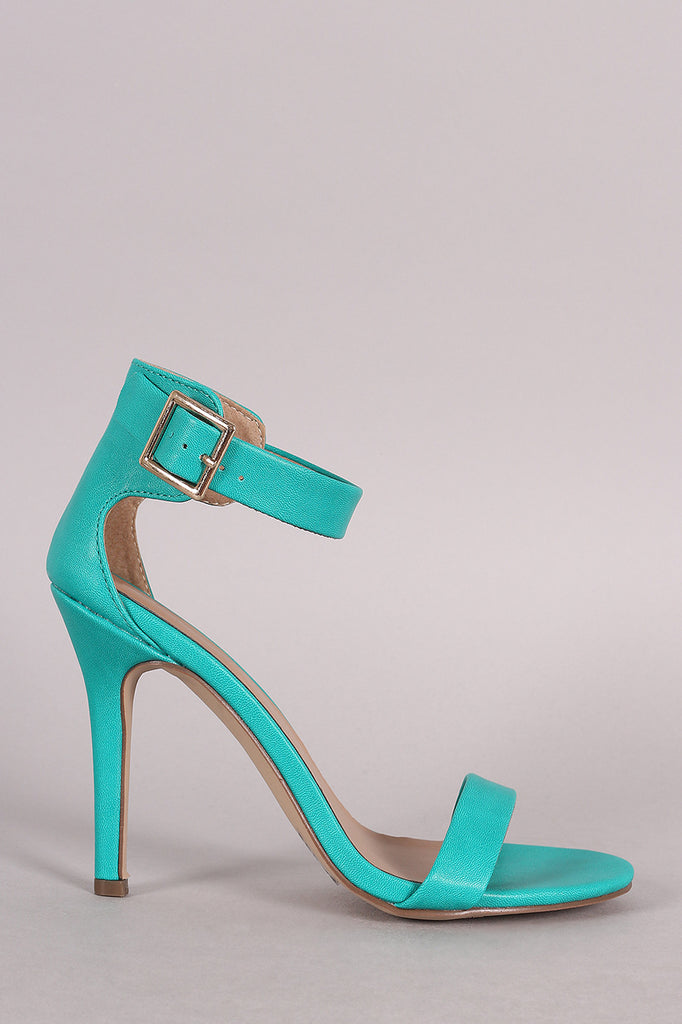 Breckelle Ankle Strap Open Toe Heel