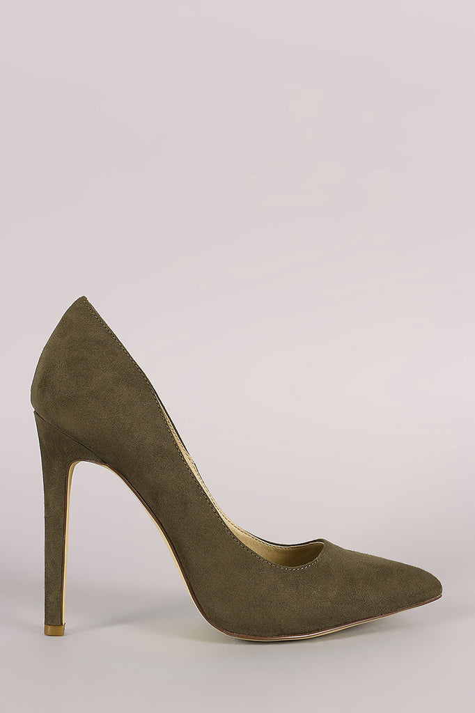 Suede Pointy Toe Stiletto Pump