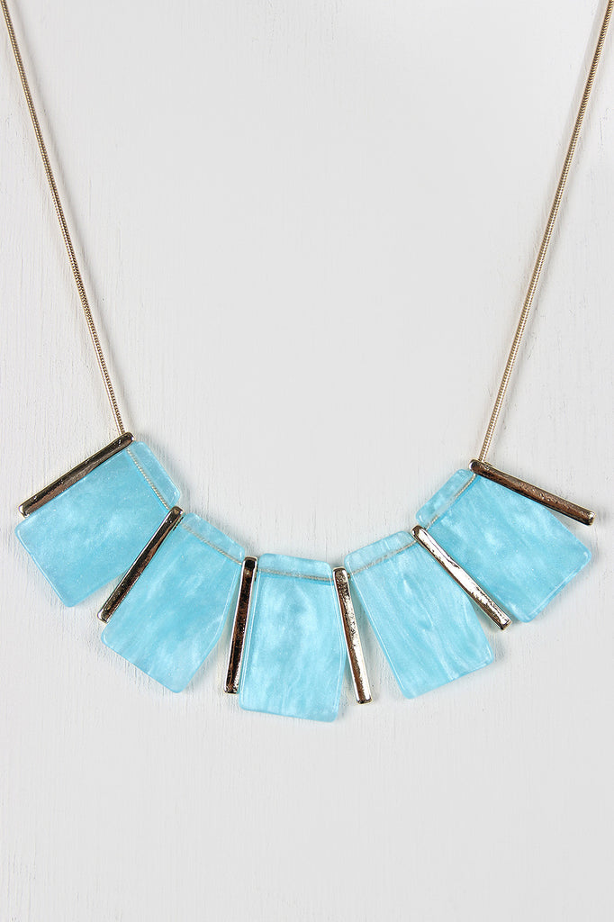 Statement Gemstone And Rod Necklace