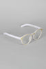 Horn Rimmed Metallic Accent Glasses