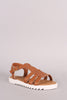 Bamboo Strappy Lug Sole Flat Sandal