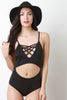 Caged Yoke Mid-Section Cutout Bodysuit