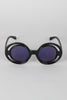 Bugs Eye Cutout Round Sunglasses