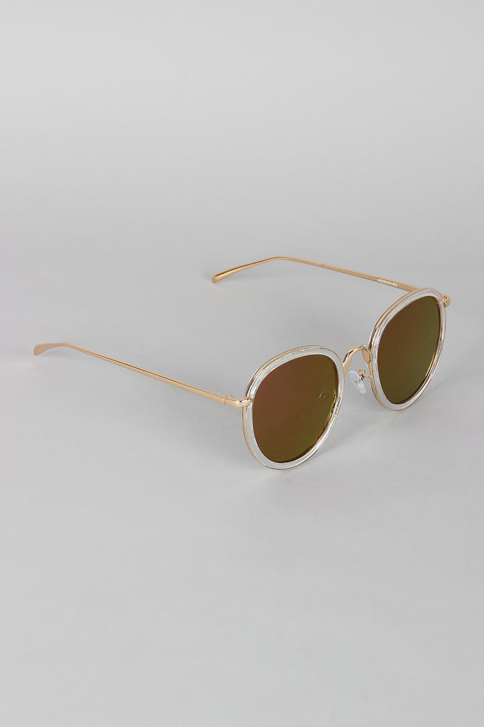 Pointy Bridge Plastic and Metal Sunglasses