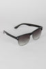 Semi-Rimless Metal and Plastic Sunglasses