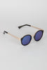 Retro Metal and Plastic Round Sunglasses