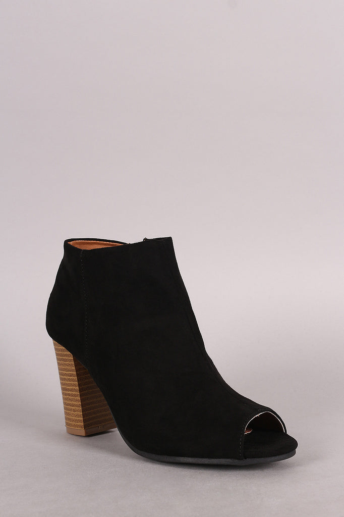 Qupid Peep Toe Ankle Booties