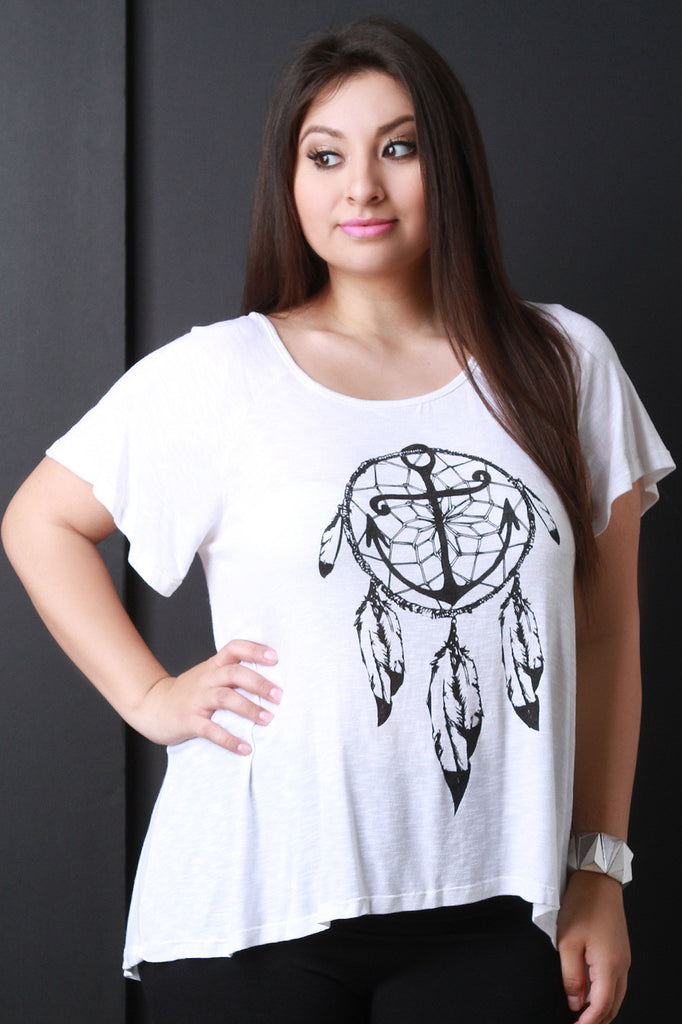 Anchor Dreamcatcher Graphic Print Tee