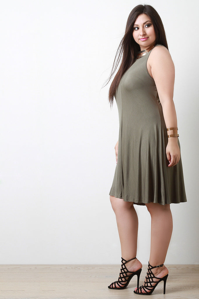 Sleeveless Knit Shift Dress