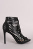 Anne Michelle Caged Peep Toe Stiletto Heel