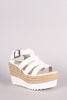 Bamboo Strappy Lug Sole Fisherman Espadrille Platform Wedge