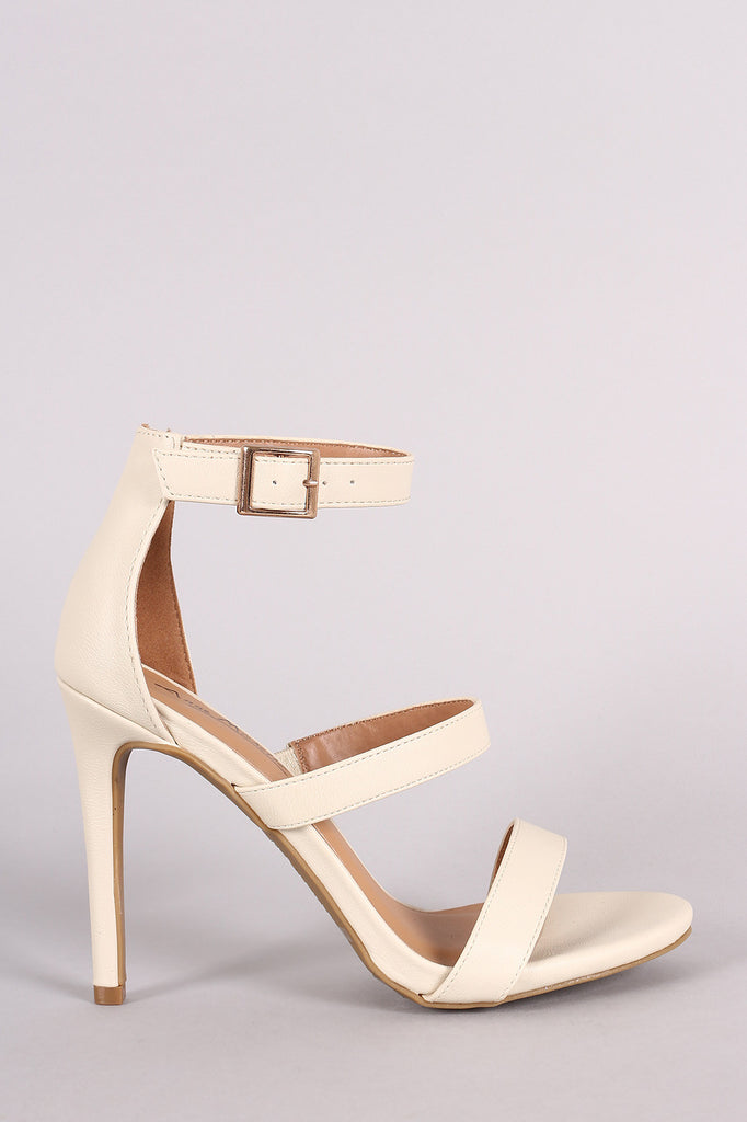 Anne Michelle Triple Straps Single Sole Heel