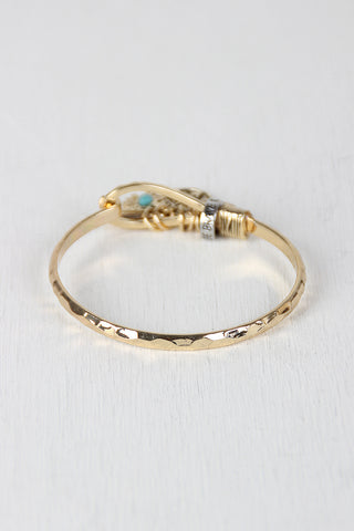 Brave Little Warrior Charm Bangle