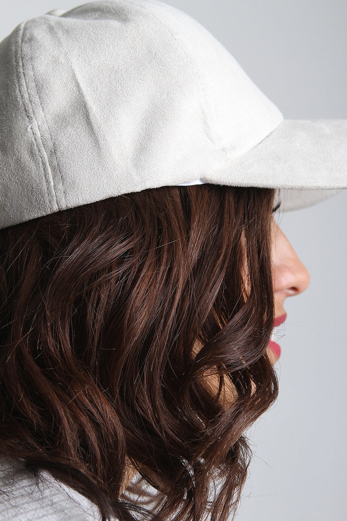 Vegan Suede Baseball Cap