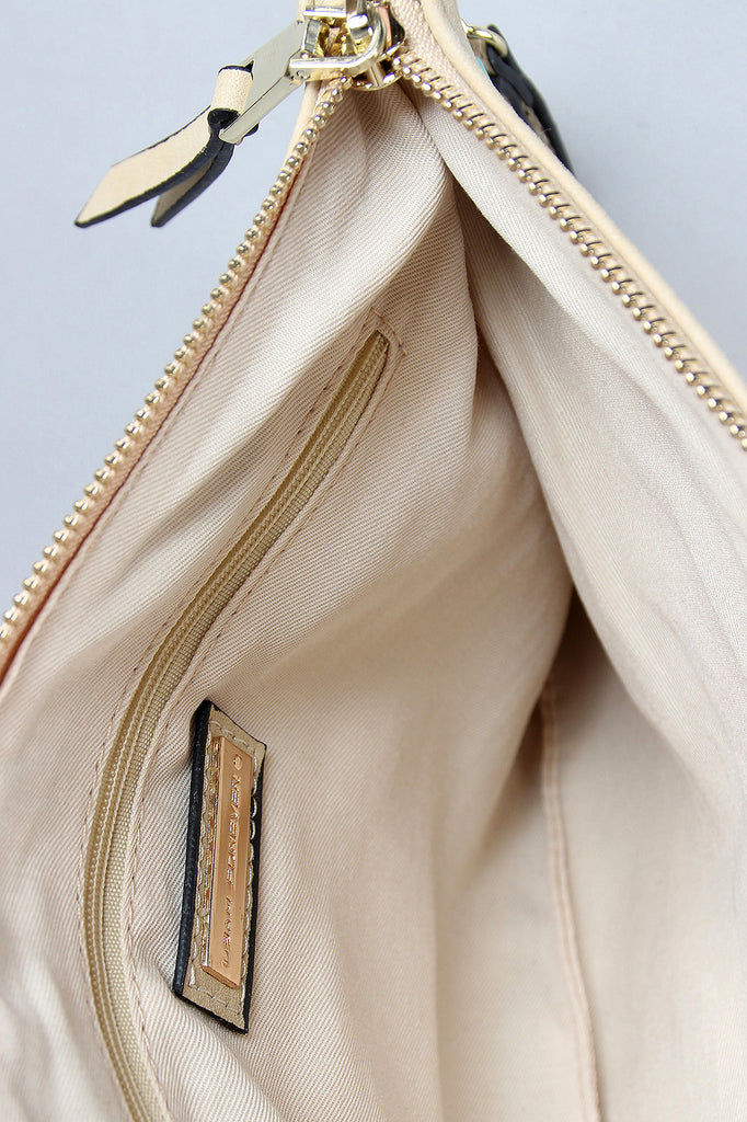 Native Contrast Stitched Clutch