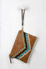 Native Contrast Stitched Clutch