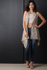 Crochet Lace Open Front Sleeveless Long Cardigan