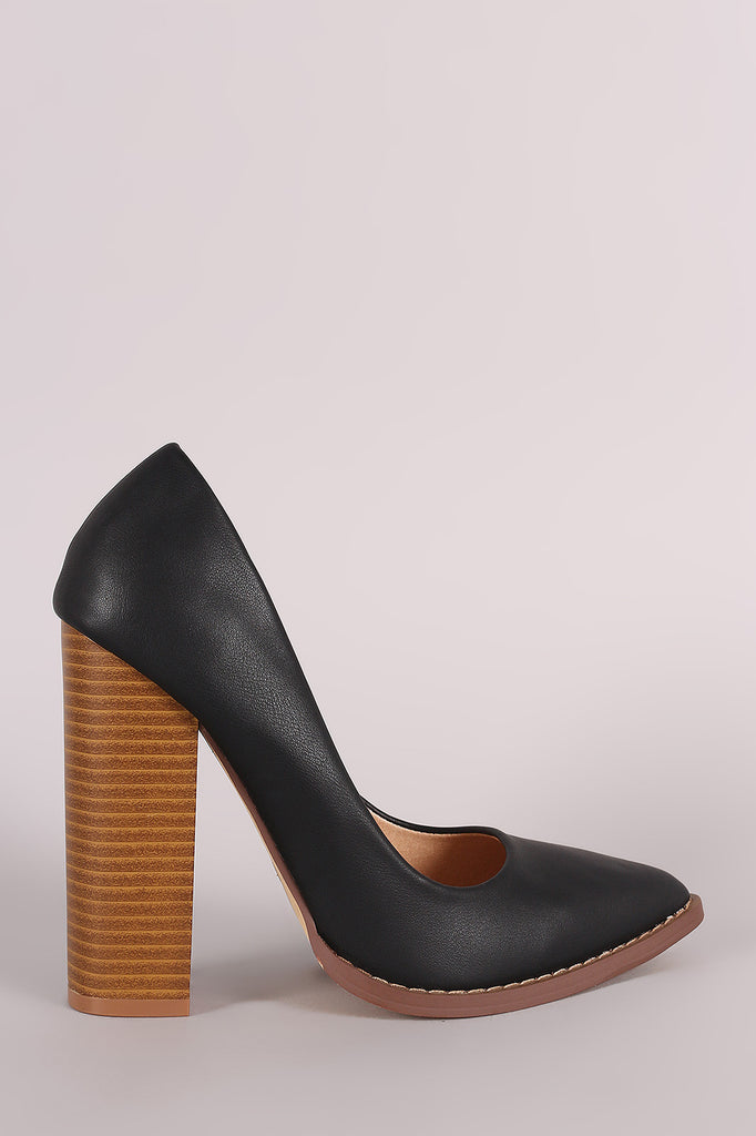 Liliana Pointy Toe Chunky Heeled Pump