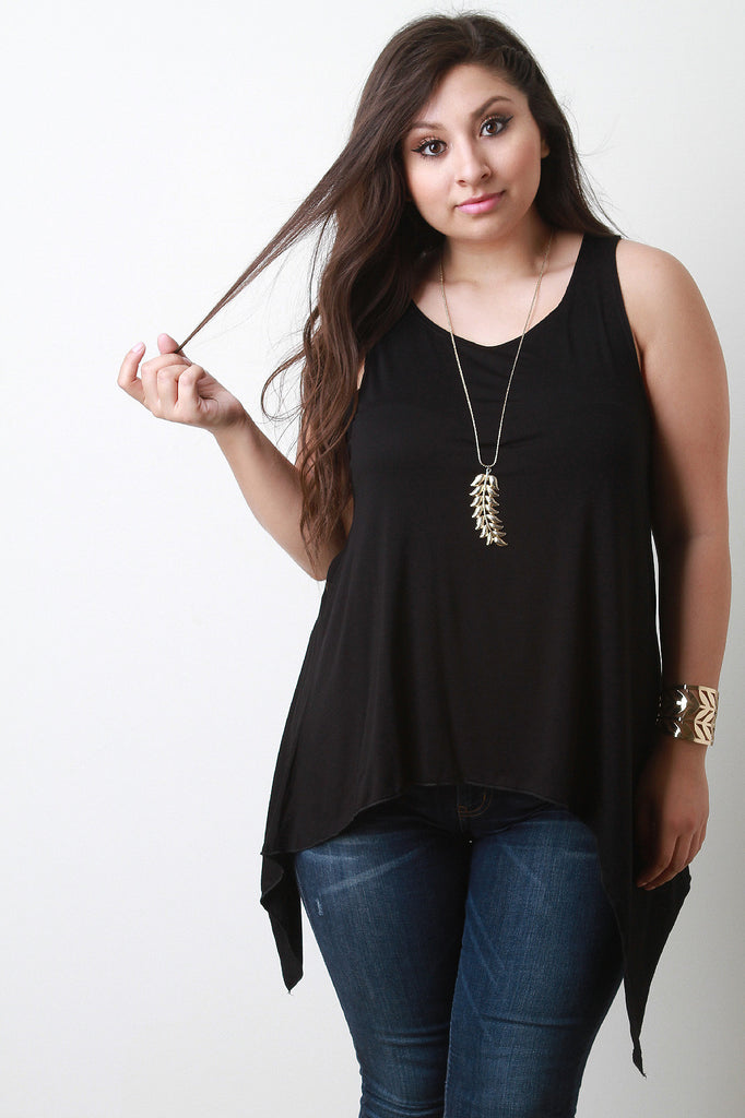 Asymmetrical Hem Sleeveless Top