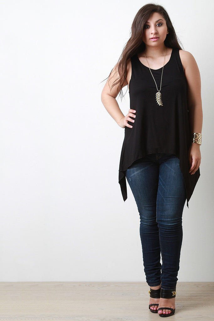 Asymmetrical Hem Sleeveless Top