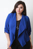 Chiffon Waterfall Open Front Blazer