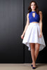 Taffeta High-Low Pleated Back Bow Skirt