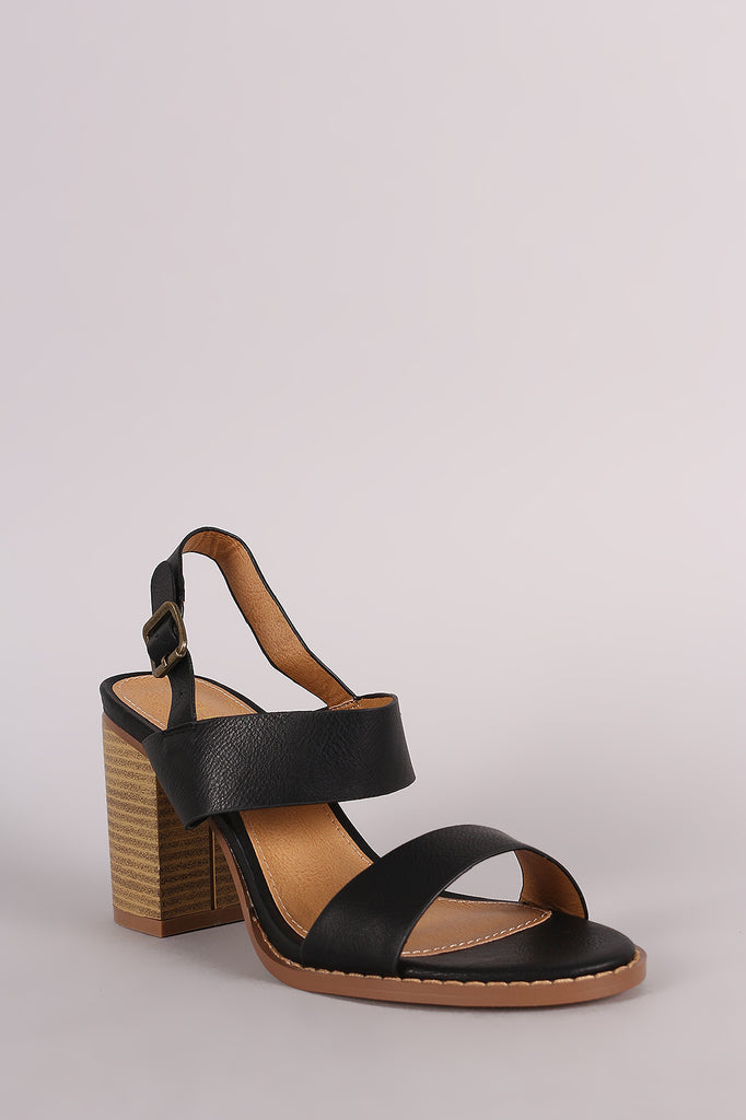 Liliana Classic Straps Open Toe Chunky Heel