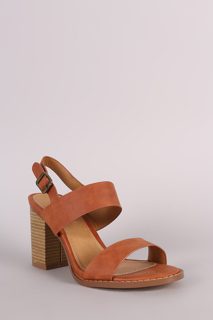 Liliana Classic Straps Open Toe Chunky Heel