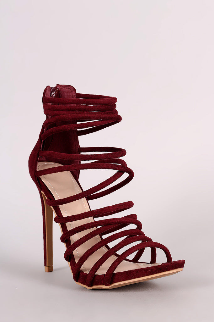 Shoe Republic LA Strappy Open Toe Stiletto Heel