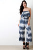 Tie Dye Ruffle Off The Shoulder Jumpsuit