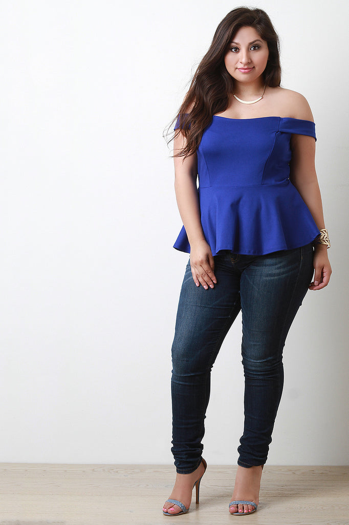 Off The Shoulder Peplum Top