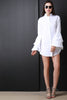 Bell Sleeve Button Up Shirt Dress